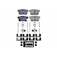 Z23-537 Rear Z23 Daily Carbon-Fiber Ceramic Brake Pads with Stainless-Steel Hardware Kit