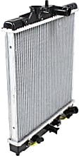 1993-1997 Honda Civic del Sol - Radiator, 1.5L/1.6L Engines, Heavy Duty Cooling, 1 in. Thick Core, Aluminum Core, Plastic Tank