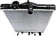 1993-1997 Honda Civic del Sol - Radiator, 1.5L/1.6L Engines, Heavy Duty Cooling, 1 in. Thick Core, Aluminum Core, Plastic Tank