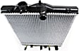 1993-1997 Honda Civic del Sol - Radiator, 1.5L/1.6L Engines, Heavy Duty Cooling, 1 in. Thick Core, Aluminum Core, Plastic Tank