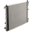 Radiator, 2.0L/2.3L Engines, With Transmission Cooler, Aluminum Core, Plastic Tank