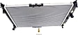 Radiator, 1.6L Engine, With Factory Air Conditioning, Aluminum Core, Plastic Tank