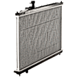 2007-2009 Hyundai Santa Fe - Radiator, 2.7L Engine, Aluminum Core, Plastic Tank, For Models without Tow Package