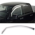 480125 Front, Driver and Passenger Side Window Visor, Chrome