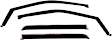 580065 Front and Rear Window Visor, Smoke