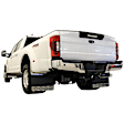 2014 Chevrolet Silverado 3500 HD - Rear, Driver or Passenger Side Mud Flaps, Polished Features Hex Shield; Dual Rear Wheels, Black, Stainless Steel