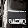 78401 Rear, Driver or Passenger Side Mud Flaps, Black, Stainless Steel