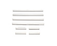 95172 Door Sill Protector - Chrome, Stainless Steel, Plain Surface, Direct Fit, Set of 8