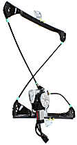 Sedan Front, Passenger Side Power Window Regulator, With Motor