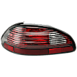Driver Side Tail Light, without Bulb, Halogen, Clear and Red Lens