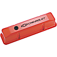 141-118 Valve Covers, With Blk Bowtie Logo, Small Block Chevy