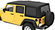 2009 Jeep Wrangler - Soft Top Fabric - Black diamond, Sold individually