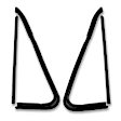 VWK 1120 73 Roof and Top Weatherstrip Seal - Glass Weatherstrip, Kit
