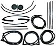 1969 Chevrolet K10 Pickup - Weatherstrip Kit, For Models Without Weatherstrip Trim Groove, For Models With Black Beltline Moldings, For Models With Large Rear Windows