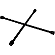 W11 Lug Wrench- 4-Way Cross - 25 in. Length