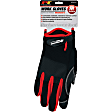 W89005 Gloves - Medium, Black and Red, 50% PU, 35% knit fabric, 10% spandex, 5% neoprene, Pair
