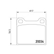355007021 Rear OE Series Semi-Metallic Brake Pad Set