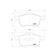 355008851 Front OE Series Semi-metallic Brake Pad Set