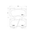 2008 Toyota Tacoma - Front Semi-Metallic Brake Pad Set, OE Series