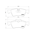 355011421 Rear OE Series Semi-metallic Brake Pad Set