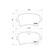 355016061 Rear OE Series Semi-metallic Brake Pad Set