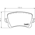 2013 Volkswagen Tiguan - Rear Semi-metallic Brake Pad Set, 2.0L 4Cyl, OE Series