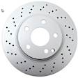 355106872 Front, Driver or Passenger Side Brake Disc, Cross-Drilled, Vented, 6 Lugs