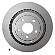 355113232 Rear, Driver or Passenger Side Brake Disc, Plain Surface, Vented, 7 Lugs