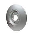 355113932 Rear, Driver or Passenger Side Brake Disc, Plain Surface, Solid, 6 Lugs