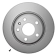 355113932 Rear, Driver or Passenger Side Brake Disc, Plain Surface, Solid, 6 Lugs