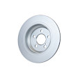 355115412 Rear, Driver or Passenger Side Brake Disc, Plain Surface, Solid, 6 Lugs