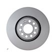 355121982 Front, Driver or Passenger Side Brake Disc, Plain Surface, Vented, 10 Lugs