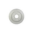 355122162 Rear, Driver or Passenger Side Brake Disc, Plain Surface, Solid, 7 Lugs