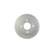 355122352 Rear, Driver or Passenger Side Brake Disc, Plain Surface, Solid, 4 Lugs