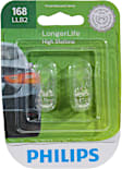 168LLB2 LongerLife Miniature 168LL Light Bulb - Twice the life of Standard Bulbs - Incandescent, Direct Fit, Set of 2