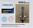 9003CVPS2 Driver or Passenger Side CrystalVision Platinum Series Halogen 9003 Headlight Bulb, Low and High Beam, Brilliant White Light, Up to +60% Vision, Set of 2
