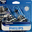 9004PRB2 Driver and Passenger Side Vision Series Halogen 9004 Headlight Bulb, Low and High Beam, +60% more Vision, Set of 2