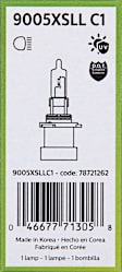2006 Dodge Charger - Driver or Passenger Side Halogen 9005XSLL Headlight Bulb, High Beam, Sold individually, Standard Series