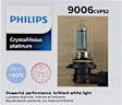 9006CVPS2 Driver or Passenger Side CrystalVision Platinum Series Halogen 9006 Headlight Bulb, Low Beam, Brilliant White Light, Up to +60% Vision, Set of 2