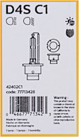 D4SC1 Driver or Passenger Side Xenon HID Series D4S Headlight Bulb, Sold individually