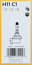 2015 Ford Fusion - Driver or Passenger Side Halogen H11 Headlight Bulb, FWD, Mexico Region; Front; High Beam, Sold individually, Standard Series