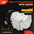 2000 Land Rover Range Rover - A/C Compressor, 10PA17C Compressor, With Clutch, 7-Groove Pulley, 4.0L 8Cyl