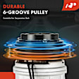 1995 Volkswagen Cabrio - A/C Compressor, With Clutch, 6-Groove Pulley, 2.0L 4Cyl