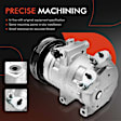 APACC211 AC Compressor with Clutch with 6-Groove Pulley