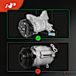 APACC241 AC Compressor with Clutch & Pulley
