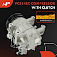 APACC368 AC Compressor with Clutch with 6-Groove Pulley