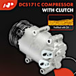 APACC495 AC Compressor with Clutch with 6-Groove Pulley