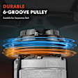 APACC497 AC Compressor with 6-Groove Pulley