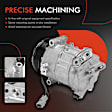 APACC504 AC Compressor with Clutch with 6-Groove Pulley