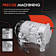 2020 GMC Sierra 1500 - A/C Compressor, 7SAS17A Style, It fits the Eassist Model Only, With Clutch, 4-Groove Pulley, 6.2L 8Cyl